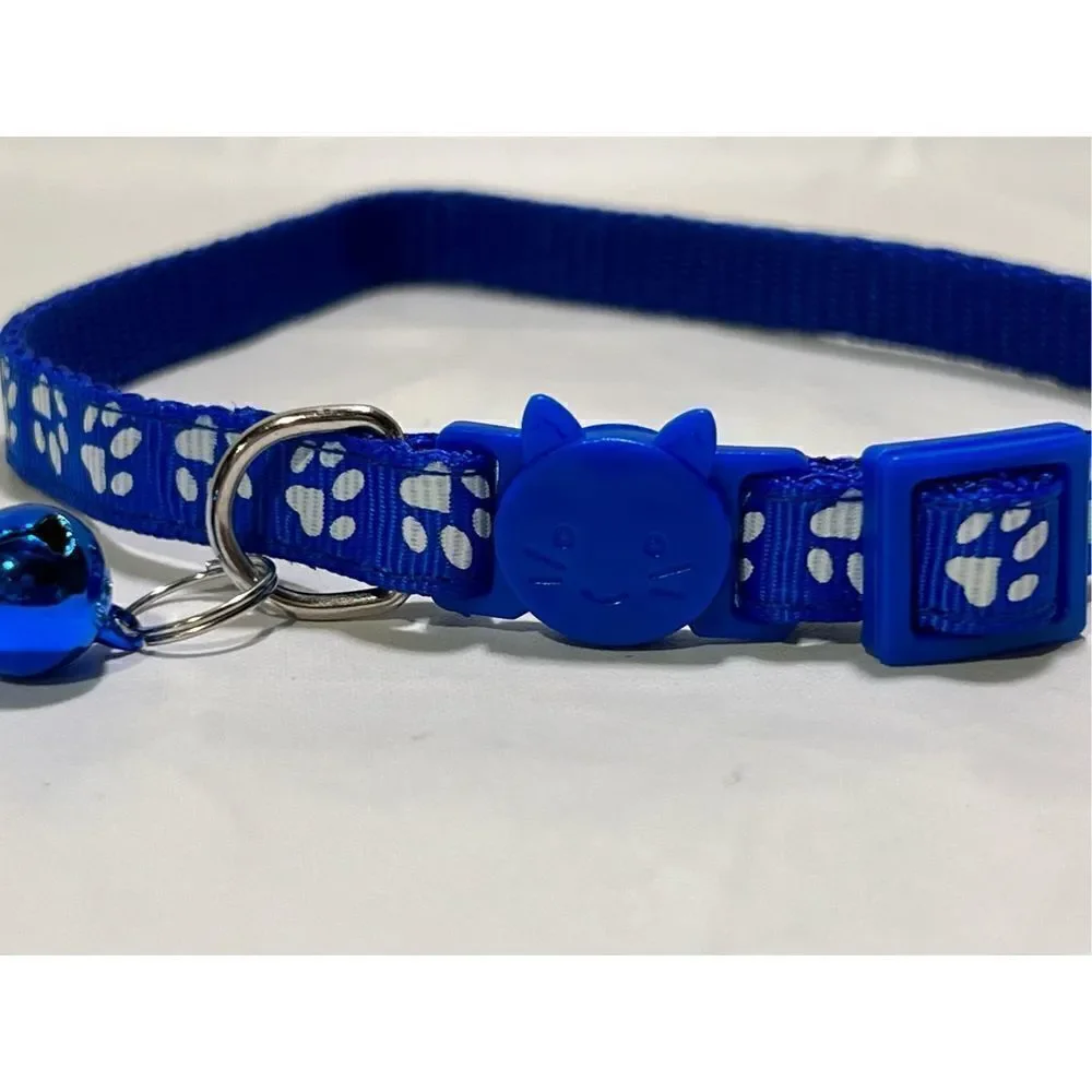 Cat Collar with Bell Blue and White in Color NWOT
